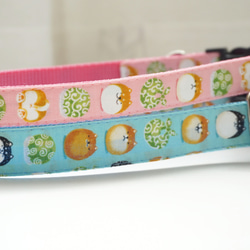 丸柴（全２色）＊犬用首輪（１５／２０ｍｍ幅）　オーダーメイド　子犬　小型犬　中型犬　しばいぬ　和柄　和風　シバ　柴犬 5枚目の画像