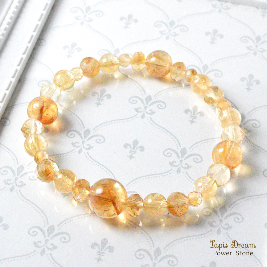 お金の巡りを整えるお守り | シトリンの天然石パワー.ストーン ブレスレット