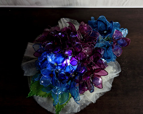 紫陽花灯】◇紫陽花のランプ◇アメリカンフラワー・ディップ