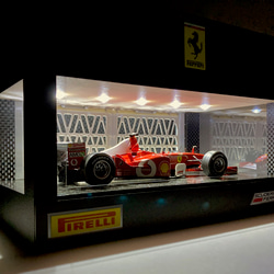 1/64展示14台可・近未来ガレージ・ディスプレーBOX・LED照明ネオ