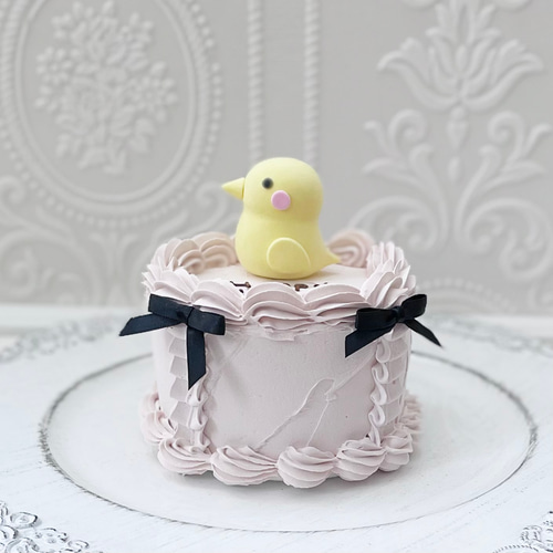 ひよこのモカクリームクレイケーキ＊色変更可＊センイルケーキ