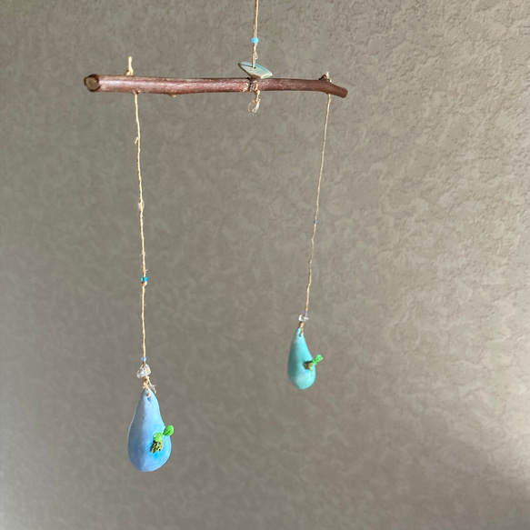 9597.bud 双葉のモビール 2枚目の画像