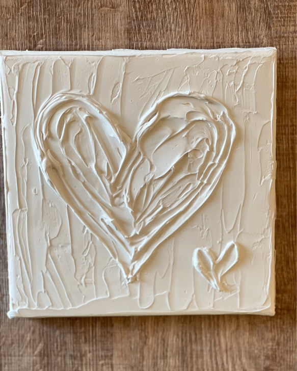 絵画ハート型 Texture Heartシリーズ ・こころのかたち /テクスチャーアート・ハート