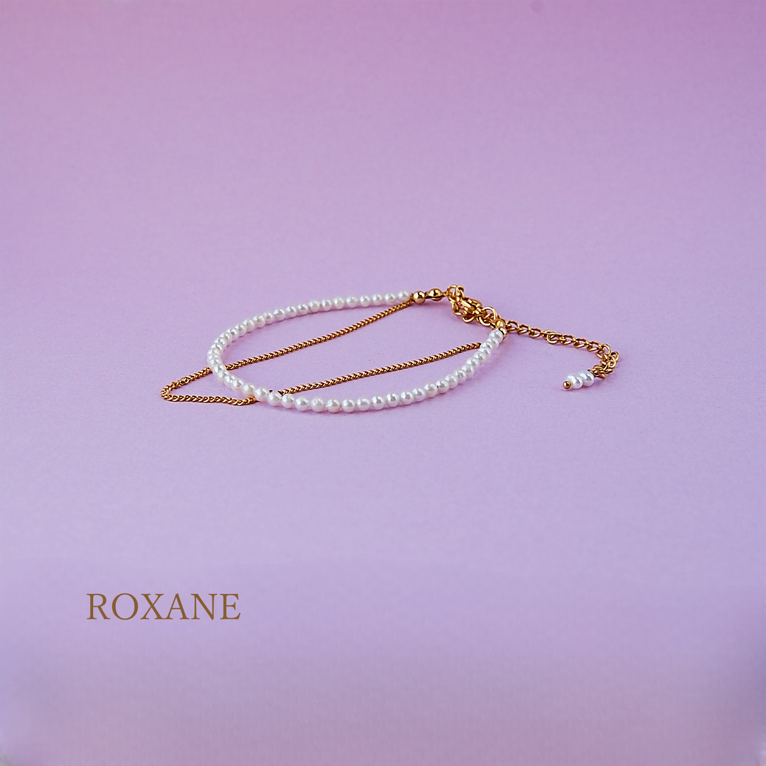 【ひかりの糸】　極小セミラウンド真珠/6月誕生石パール　【金属アレルギー対応】