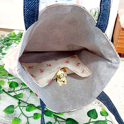 にゃんこ パッチワーク レース♡ ミニトートバッグ 3枚目の画像