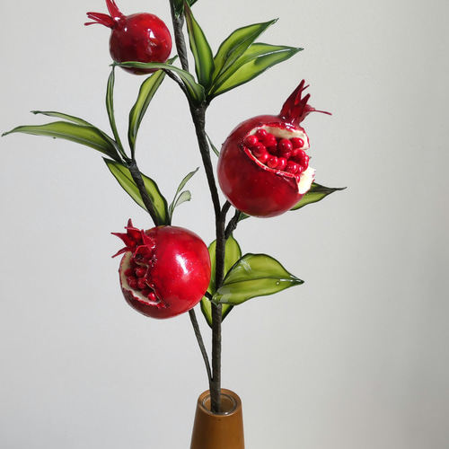 ザクロ♡ザクロの実♡ディップアート♡アメリカンフラワー♡限定品