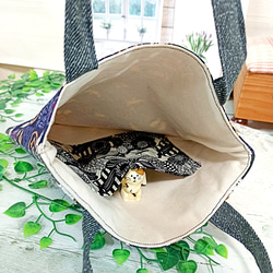 九尾の狐 和柄 おしゃれミニトートバッグ♡ 3枚目の画像