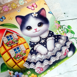 バッグインミニトート ハチワレおしゃれ猫ちゃん♡ 6枚目の画像