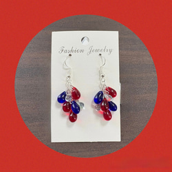 再販 チェコビーズのピアス ミャクミャクカラー『大阪関西万博のお供に