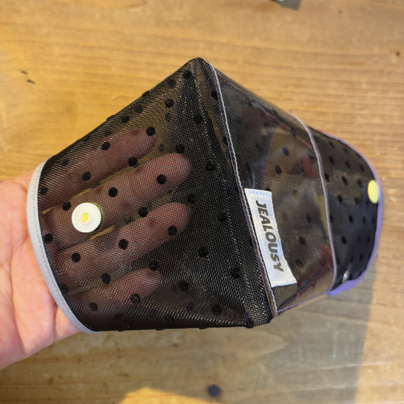 ときめきウォレット黒メッシュ紫 2枚目の画像