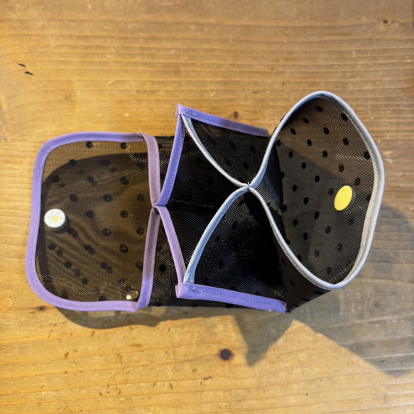 ときめきウォレット黒メッシュ紫 4枚目の画像