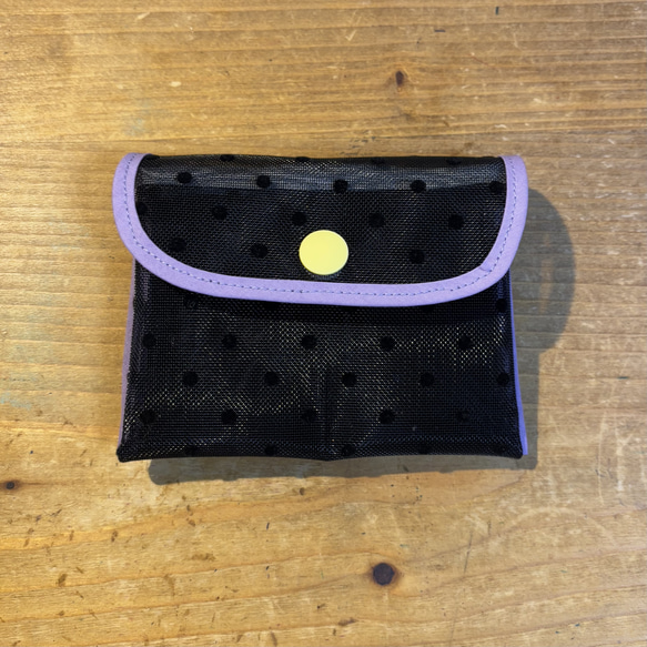 ときめきウォレット黒メッシュ紫 1枚目の画像