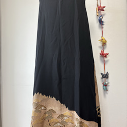 留袖リメイクワンピース　着物リメイクワンピース 7枚目の画像