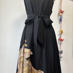 留袖リメイクワンピース　着物リメイクワンピース 3枚目の画像