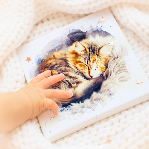 ☆うちの子オーダー☆ ペット 似顔絵 アートボード 家族 犬 猫 鳥 名前