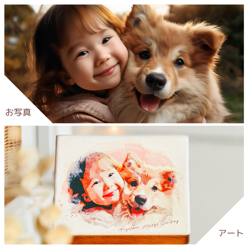 犬、猫、ペットの似顔絵オーダー 楽天市場】ペット 似顔絵 Mサイズ 4匹まで可 似顔絵 にがおえ+