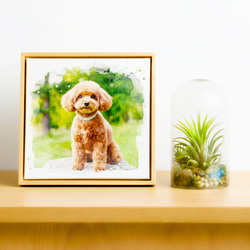 ☆うちの子オーダー☆ ペット 似顔絵 アートボード 家族 犬 猫 鳥 名前