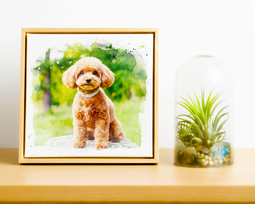 ☆うちの子オーダー☆ ペット 似顔絵 アートボード 家族 犬 猫 鳥 名前