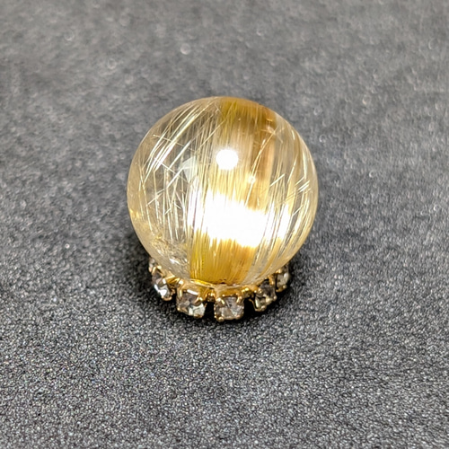 品質に自信あります！タイチンルチル10ミリ 1粒売り キャッツアイ効果