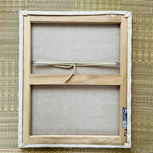50×61㎝「サッシと洗濯物の影が透けて見えるカーテン」F12・原画
