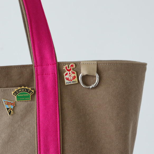 canvas tote bag (mushroom & pink) 11枚目の画像