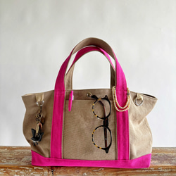 canvas tote bag (mushroom & pink) 19枚目の画像