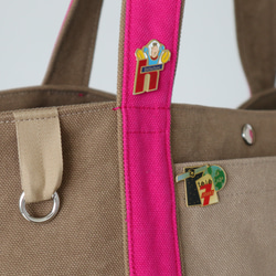 canvas tote bag (mushroom & pink) 10枚目の画像