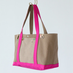 canvas tote bag (mushroom & pink) 6枚目の画像