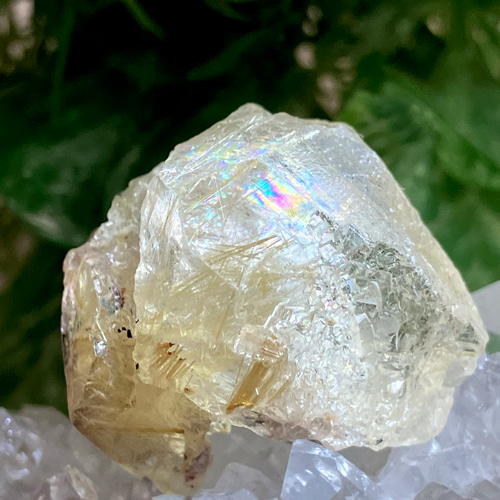 レインボー✨ ゴールド ルチルクォーツ ラフストーン 原石 ゴールデン