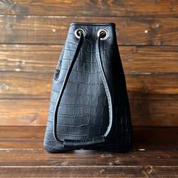 ★丘染め　ブラック★ロングトラッカーウォレット ヌメ革/丘染めB BLACK ロングトラッカーウォレット 42talon】 長