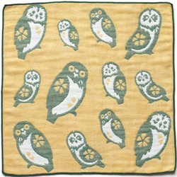 ToriTori大阪泉州製３重ガーゼハンカチ　フクロウ3種　サイズ２５ｃｍ角　綿100％　大阪泉州製 2枚目の画像