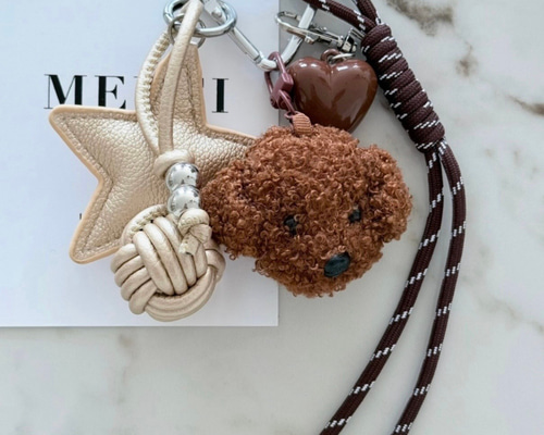 じゃらじゃらキーホルダー バッグチャーム キーチャーム バッグ