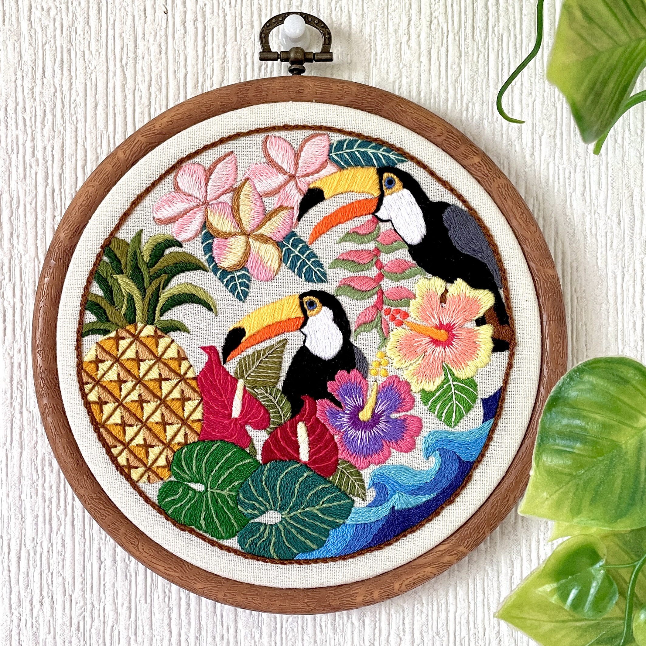 南国Hawaii 刺繍パネル［受注制作］