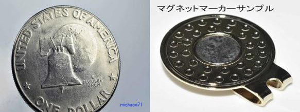 ゴルフマーカー マグネットマーカー  コインマーカー 　12798-472　ビンテージコインマーカー　 1枚目の画像