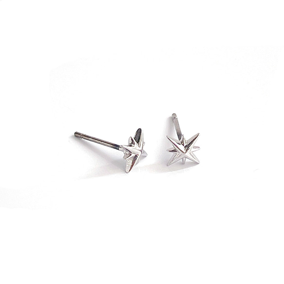 eje769 [1對] 立體北極星造型耳環 第6張的照片