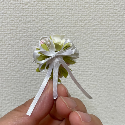 ミニチュア ドール用 クレイフラワー カサブランカ、バラ