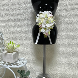 ミニチュア ドール用 クレイフラワー 薔薇とカサブランカのブーケ