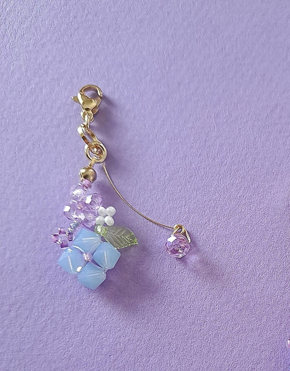 小さな紫陽花のチャーム❁ 3枚目の画像