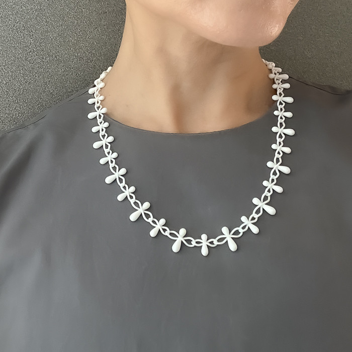 アンジュ ネックレス　白