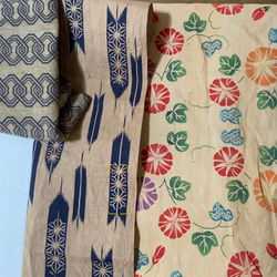 柿渋染め 鯉口シャツ Lサイズ 浴衣生地 和柄 その他ファッション