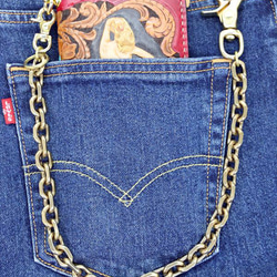 ソリッドブラス極太ウォレットチェーン 1枚目の画像