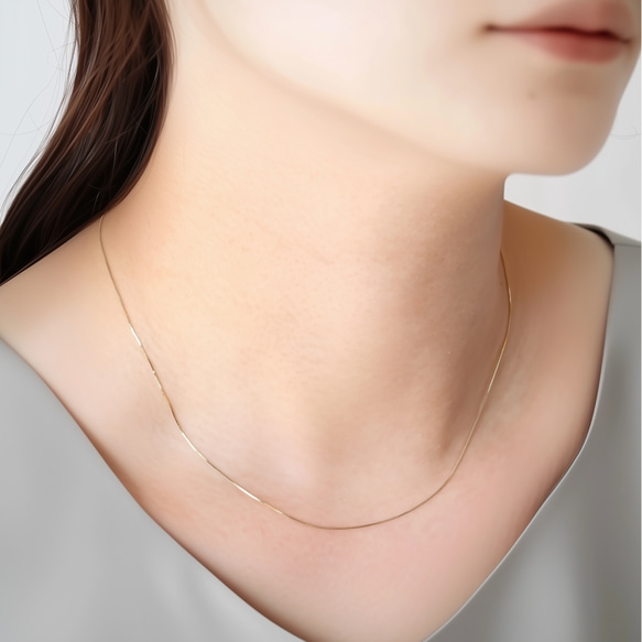 限定価格！K18WGベネチアネックレス 45cm K18WG ベネチアンネックレス（45cm 幅1.2mm スライドAJ） | K18WG