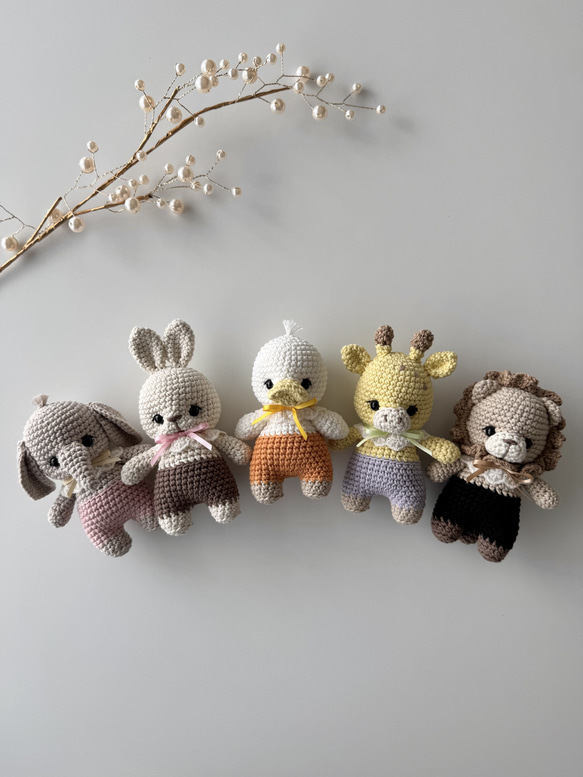 ファーストトイ　ハンドメイド　ゆゆ様 ラトルにもなるあみぐるみ 】プチMa che'ri ファーストトイ プレゼント