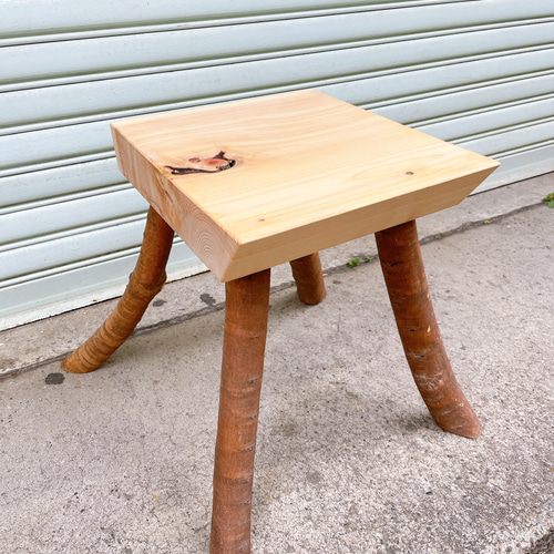 天然檜 スツール、ベンチ、台、花台 椅子（チェアー）・スツール sho