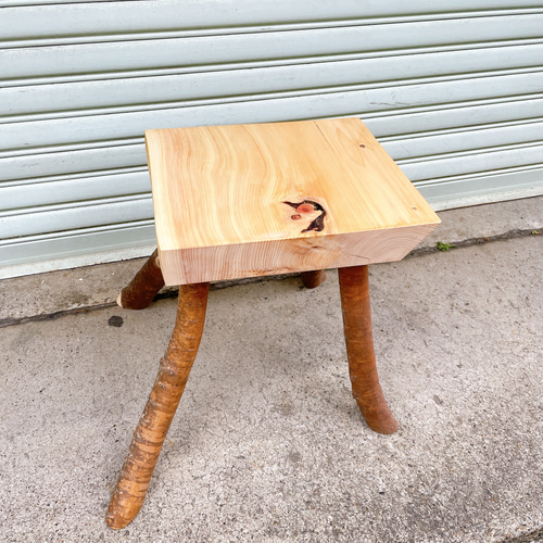 天然檜 スツール、ベンチ、台、花台 椅子（チェアー）・スツール sho