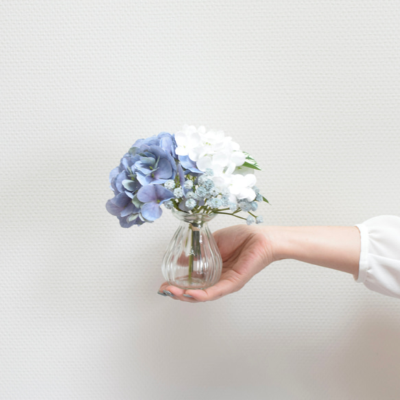 選べる♪かすみ草と紫陽花のフェイクウォーターアレンジ＊Creema限定 12枚目の画像