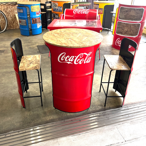 ドラム缶テーブル&チェア 机・デスク SEA FLOWER 通販 19400996