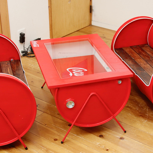 ドラム缶リメイクベンチ d85c99a0fe1f3004fb5ecb89df0399