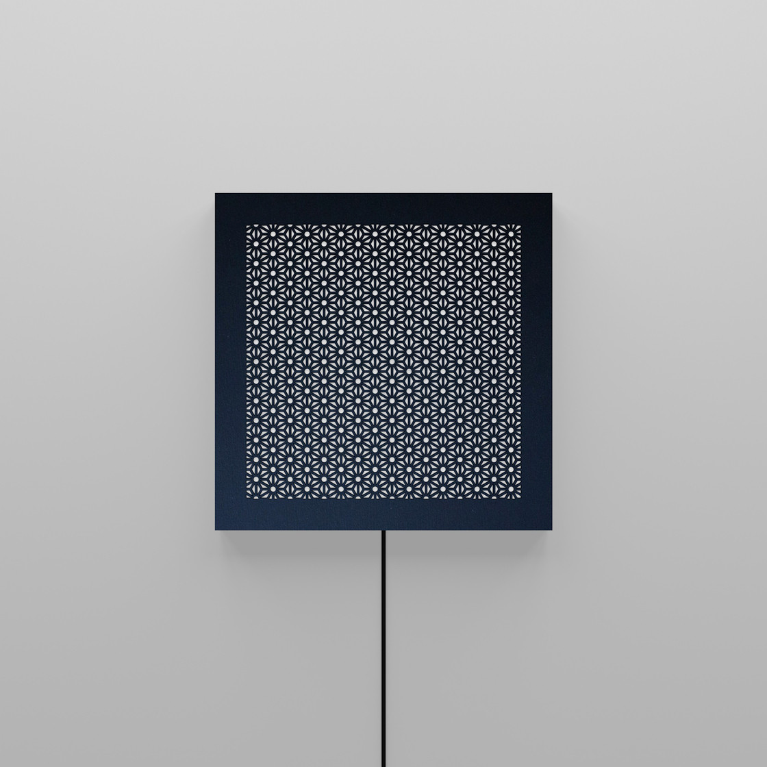 ウォール行灯 麻の葉 - 壁掛け型照明 Mサイズ