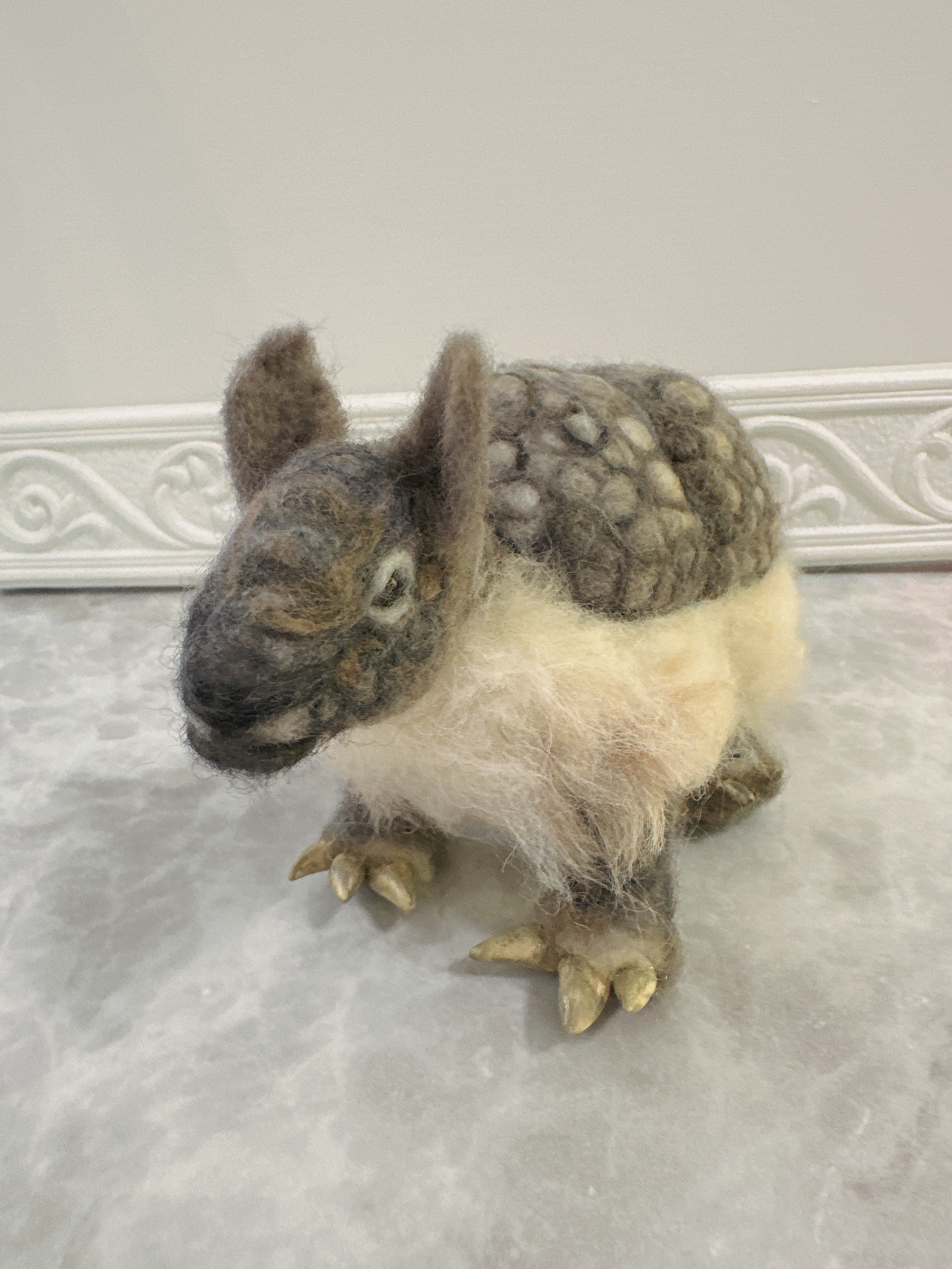 ☆アルマジロ☆ 羊毛フェルトぬいぐるみ アートドール 置物インテリア